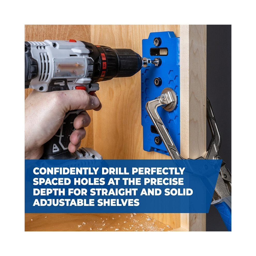 Woodworking Shelf Pin Jig Tool For Accurate Drilling, Abs Material, 8.07 X 3.94In 6033600672319