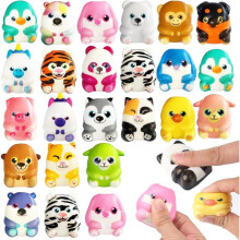 24 ks Kawaii Mochi mäkké zvieracie hračky, veľkonočné vajíčka na úľavu od stresu, vianočný darček, sada odmien