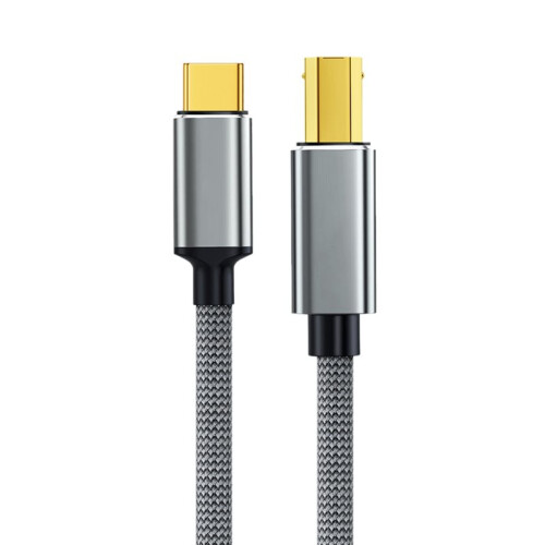 USB C to USB B 2.0 Printer Cable Braided Printer Scanner for SSD Enclosure, Blu-Ray Drives, Printers, Fax Machines 3.0m 2