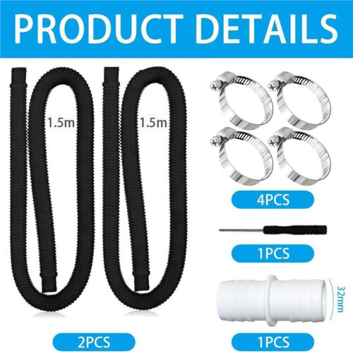 Swimming Pool Replacement Hose,Pool Filter Replacement Hose for Pools Diameter,Long Filter Pump Hose