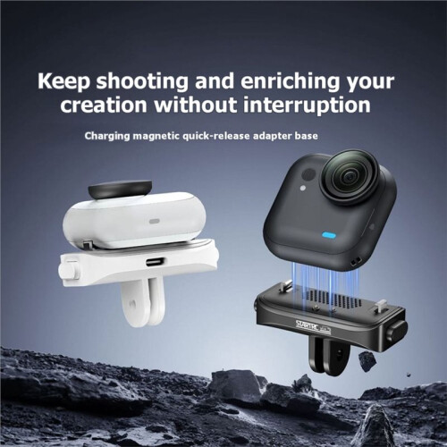 STARTRC Quick Release Charging Dock for  Go Ultra Thumb Camera Multi-Functional Magnetic Fast Charging Stand White 2