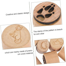 Carimbo de Madeira com Pegadas de Animais para Artesanato, Scrapbooking, Confecção de Cartões e Materiais para As Festas de Fim de Ano.