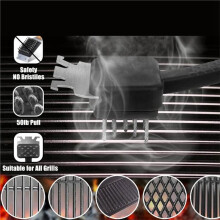 BBQ-Grillreinigingsborstel, Borstelkop van 304 Roestvrij Staal, Accessoires voor Het Reinigen van Buitengrills en BBQ-Grills