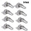8-Pack M6 Heavy Duty 304 Stainless Steel Hanging Hooks for Wall/Ceiling - Rust-Resistant 4