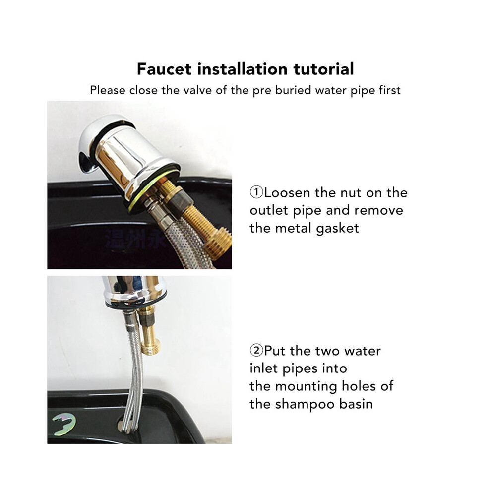 Salon Shampoo Basin Faucet Mixing Valve Professional Shampoo Bowl Faucet Hose for Shampoo Bed Shampoo Basin Faucet