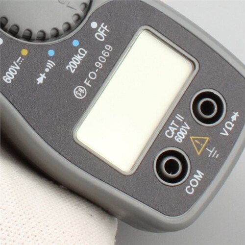 Digital Clamp Meter Multimeter Counts Voltage Current Voltmeter Ammeter Ohmmeter Volt Amp Tester LCD Display FO9060 2