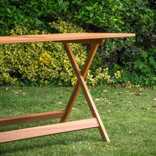 Samuel Alexander Windermere Outdoor 6 Person Folding Rectangular Wooden Table 2