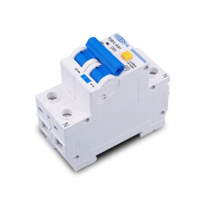 TOMZN Disjoncteur Différentiel TOB1L-63H 2P 63A 230V AC 50Hz/60Hz avec Protection Contre les Surintensités et les Fuites de Courant (RCBO)