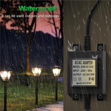LED-Transformator 24 V Voeding AC/AC 30 W, Buitenvoeding Transformator IP68, Transformator 220 V 24 V met EU-Stekker