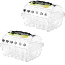 Boîte de Rangement Transparente Multifonctionnelle pour Ligne de Pêche (Lot de 2), Étui Portable pour Matériel de Pêche