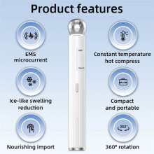 Rodillo Masajeador Eléctrico para Ojos, Dispositivos de Belleza EMS, Microcorriente, Compresión Caliente, Lifting de Piel, Eliminación de Ojeras.