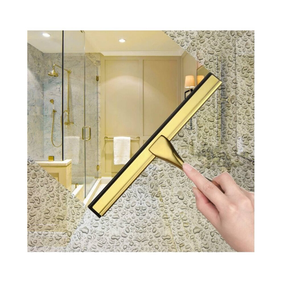 Shower Squeegee 14 INCH Stainless Steel Squeegee with Hook Bathroom Shower Doors Mirrors Tiles Car Kitchen Cleaner-image-OPC-PVHFT8C-NEW