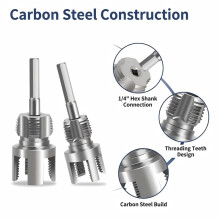Integrated Internal & External Pipe Threading Tool with 1" &1/2'' & 3/4'' Dies Electric Drill Compatible 2 in 1 Pvc Pipe