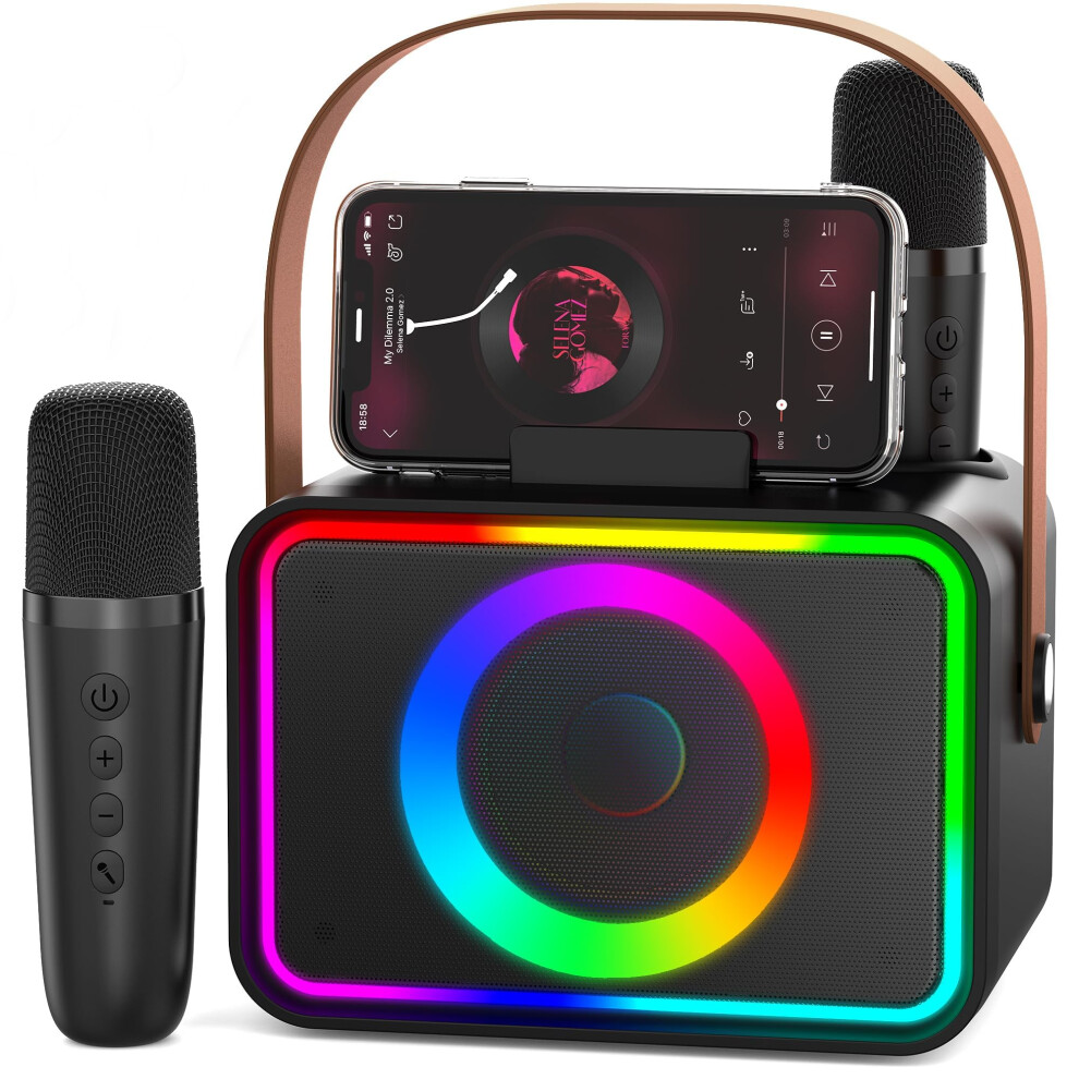 Wowstar Karaoke Machine 2 Microphones For Adults Kids, Portable Bluetooth Kara