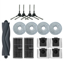15 Stuks Accessoires voor  D20 Ultra / L10s Ultra CE Robotstofzuiger: Hoofdborstel, Zijborstel, Dweil, HEPA-Filter en Stofzak