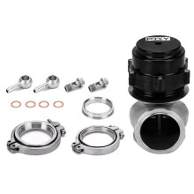 Svart 60MM Vband Flange Wastegate Extern Turbo för för för Universal Cars