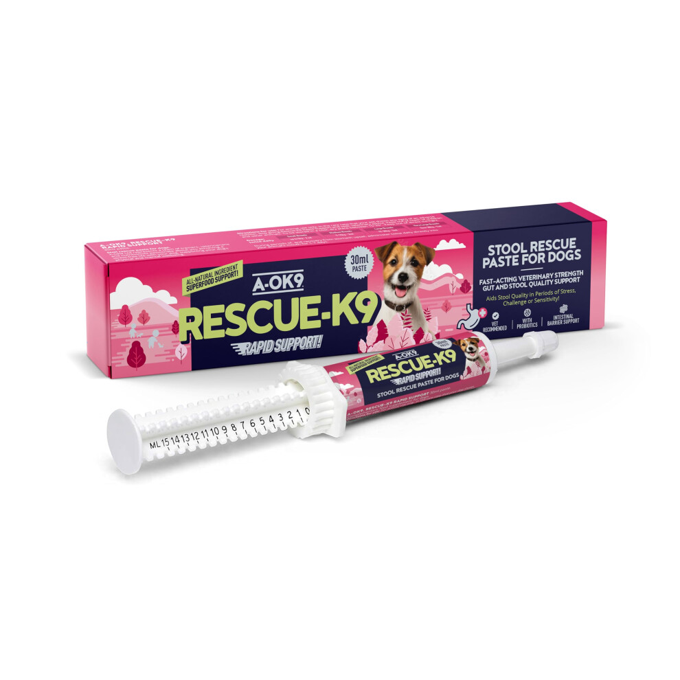 A-Ok9 Probiotic Paste For Dogs – 30Ml Rapid Digestive Support For Upset Stomach, Diarrhea Treatment & Gut Health – Prebiotics For Gut Balanc