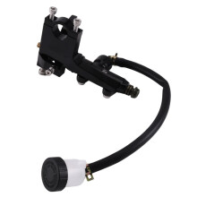 Motorcycle Thumb Brake Lever Rear Master Pump Cylinder Handle Kit Aluminium Alloy Rear Master Pump Motorcycle Brake