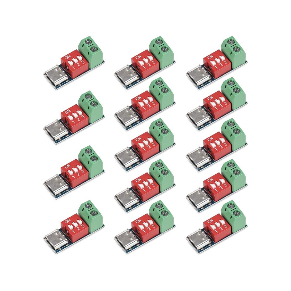 Pd Trigger Board Module For Usb-C Pd/Qc, Fast Charging Usb Type-C To 5-20V, 100W Power Delivery 14Pcs 6032218047090
