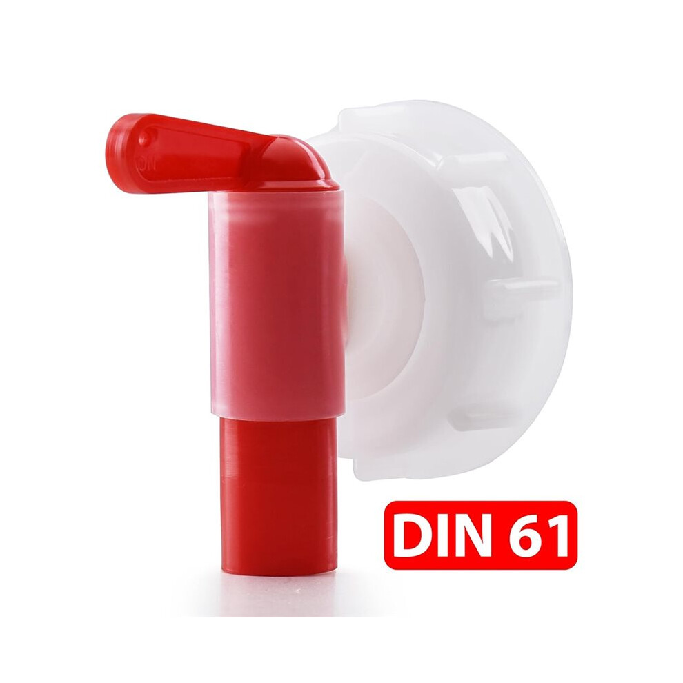 3 X Ah 23/61 Outlet Tap Dosing Tap Din61 For 15-60 L Canister, Canister Tap White/Red, Din 61 Thread Canister 6033646929811