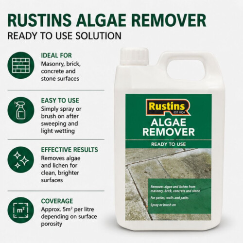 Rustins Rustins Algae Remover Ready to Use Solution for Masonry Brick Concrete 4L 2