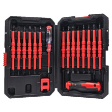 Set di Cacciaviti Elettrici, Cacciaviti Isolati con Tester di Tensione, Punte Magnetiche, Set di Attrezzi per Elettricisti e Fai da Te.
