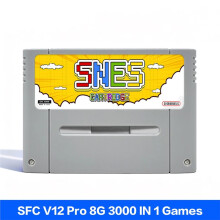 3000-in-1 SFC Memory Card 8GB TF Game Cartridge for Super Famicom SNES Console, Plug and Retro Gaming Accessories B