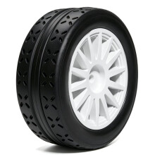 2.7"RC Crawler Tyres Non-Slip Mud Sligers Tires Heavy Duty Rubber Tires for 1/10 RC Mjx 10303 White