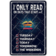 (Readers Book Metal Sign, 12x8 Inch(20x30CM)) Lustiges Zimmerregeln Schild - Teen Mädchen Regeln Wanddeko, Mädchenzimmer Tür