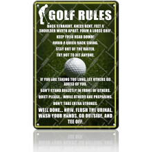 (Golf Rules Metal Tin Sign, 12x16 Inch(40x30CM)) Lustiges Zimmerregeln Schild - Teen Mädchen Regeln Wanddeko, Mädchenzimmer Tür