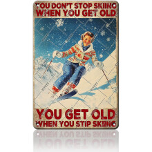 (Skiing Metal Sign, 12x16 Inch(40x30CM)) Lustiges Zimmerregeln Schild - Teen Mädchen Regeln Wanddeko, Mädchenzimmer Tür