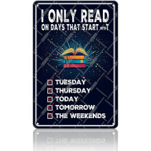 (Readers Book Metal Sign, 12x16 Inch(40x30CM)) Lustiges Zimmerregeln Schild - Teen Mädchen Regeln Wanddeko, Mädchenzimmer Tür