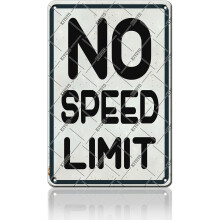 (No Speed Limit Tin Sign, 12x16 Inch(40x30CM)) Lustiges Zimmerregeln Schild - Teen Mädchen Regeln Wanddeko, Mädchenzimmer Tür