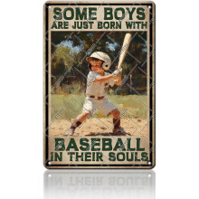 (Baseball Metal Sign, 12x16 Inch(40x30CM)) Lustiges Zimmerregeln Schild - Teen Mädchen Regeln Wanddeko, Mädchenzimmer Tür
