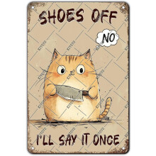 (Shoes Off Sign, 12x8 Inch(20x30CM)) Lustiges Zimmerregeln Schild - Teen Mädchen Regeln Wanddeko, Mädchenzimmer Tür