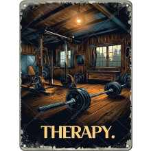 (Therapy Gym Room, 16x12 Inch(40x30CM)) Fitness Therapie Fitnessraum Schild Vintage Metallschild, Eisen Malerei Deko 30x20cm