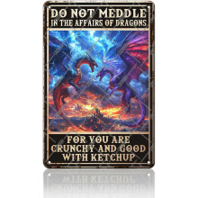 (Dragon Wall Decor, 12x16 Inch(40x30CM)) Lustiges Zimmerregeln Schild - Teen Mädchen Regeln Wanddeko, Mädchenzimmer Tür