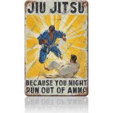(Jiu Jitsu Metal Sign, 12x16 Inch(40x30CM)) Lustiges Zimmerregeln Schild - Teen Mädchen Regeln Wanddeko, Mädchenzimmer Tür