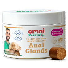 Omni Anal Glands Dog Supplements - Pro Fibre Chews with Apple Pectin | Daily fibre chew with apple pectin and pumpkin
