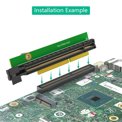 Tiny4 PCI-E Riser Card Adapter Board for  ThinkCentre M910q,M910x,M910t Network Video Card Extension