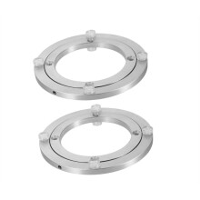 2pcs 4 Inche Aluminum Bearing Turntable Bearings Swivel Plate Smooth Swivel Plate Rotating Table Rotating Round