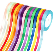 16 Colors Silk Satin Fabric Ribbon - 2/5" Wide, 25 Yard/Roll, 16 Rolls - Satin Ribbon for Bows, Crafts, Gifts, Wedding