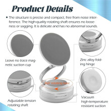 Suction Cup Phone Mount - Vacuum Magnetic Holder, 180 Adjustable, Fits Smartphones