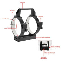 Telescope Tube Ring Aluminum Alloy Optical Tube Clamp with Padding Strips for 80mm to 90mm Astronomical Telescope
