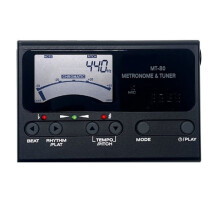MT-80 Professionelles Multifunktions-LCD-Gitarrenmetronom mit Tongenerator und Stimmgerät für Gitarre, Ukulele und Violine