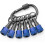 Enhanced Non-Slip Bit Holder Key Chain 6pc, Drill Bit Holder for 1/4 Inch Hex Shank Bits, Bit Holders for Impact Driver 1