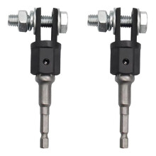 2pcs 1/2 Inch Scissor Jack Adapter and Socket Adapter for Most Jacks Steel Scissor Jack Adapter Drive Impact Wrench Tool