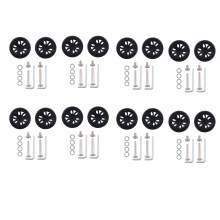 8 Satz 50 mm x 15Mm Ersatz-Gepäckräder Verschleißfestes PU-Rollen-Koffer-Ersatzräder Gepäck-Ersatzräder