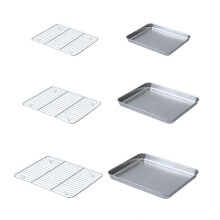 Plaque de Cuisson en Acier Inoxydable avec Grille Métallique - Accessoires de Cuisine pour Barbecue pour une Répartition Uniforme de la Chaleur