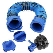 3FT RV Sewer Hose with Rinse Cap Kit, Sewer Extension Hose with Caps, Perfect Extension for RV Drainage